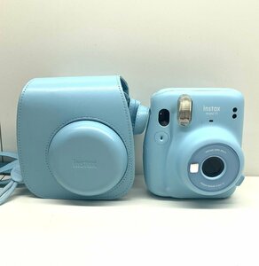 富士フィルム FUJIFILM インスタントカメラ チェキ instax mini 11 ブルー スカイブルー ケース付き 動作未確認 シャッター フラッシュOK