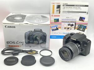 ★送料無料★Canon EOS Kiss F + Canon EF-S 18-55mm F3.5-5.6 IS キヤノン デジタル一眼レフカメラ 箱付き 0807A