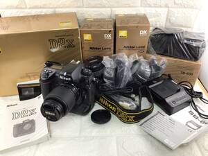【ジャンク】 Nikon D2X 一眼レフ デジタルカメラ 本体 レンズ DX 18-70mm 55-200mm スピードライト SB-600 充電器 一式 ナ21