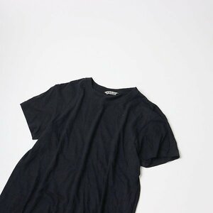 AURALEE オーラリー SEAMLESS CREW NECK TEE シームレスクルーネックTシャツ/ブラック【2400013430074】