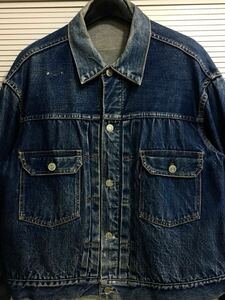 【T-BACKサイズ】真紺 ハギ付 52-50 517XX 507ライナー外し スーパービッグサイズ 50年代 LEVIS セカンド リーバイス 501XX 506XX 557 558