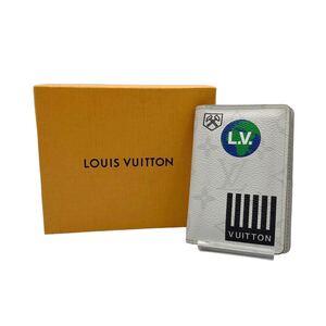 【美品】ルイヴィトン LOUIS VUITTON M67817 モノグラム レザー オーガナイザー ドゥ ポッシュ ロゴストーリー ブロン タイガラマ ホワイト