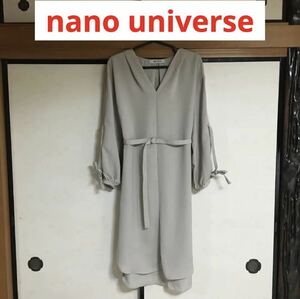 未使用品です★ nano・universe ダブルクロスとろみワンピース　　綺麗め