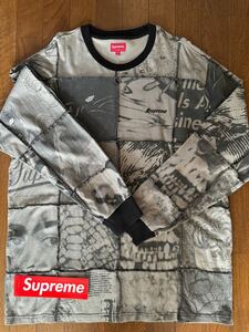 【XL】21SS Supreme Mosaic Patchwork L/S Tee