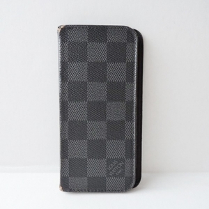 ルイヴィトン LOUIS VUITTON 携帯電話ケース/スマホカバー N61244 iphone6フォリオ ダミエグラフィット イニシャル刻印 BC1186 財布