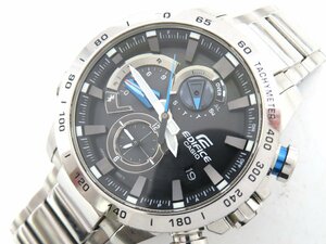 1円◆稼働◆ カシオ EQB-800 エディフィス ブラック ソーラー メンズ 腕時計 P71604