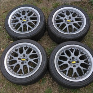 BMW MINI純正BBS RS844 PCD100オフセット48 4穴 205/45R17バリ山アクアヴィッツヤリスフィットパッソルーミーコンパクトカー等に