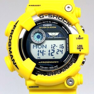 極美品 G-SHOCK GF-8250-9 FROGMAN フロッグマン タフソーラー ステンレスケース 黄蛙 イエロー 潜水蛙EL 2010年10月発売 【ITEJGPPSN0S2】