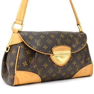 1円 ◆定価15万 美品 LOUIS VUITTON ルイヴィトン ショルダーバッグ ビバリーMM M40121 モノグラム ブラウン◆E.Cme.zE-05