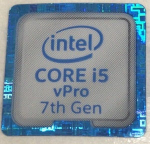 ■新品・未使用 ■10枚セット 七代目【CORE i5vPro 7th】エンブレムシール【18*18㎜】送料無料・追跡サービス付き☆P052