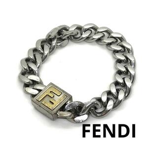 FENDI フェンディ　ブレスレット　シルバー　ズッカ 喜平　チェーン　バングル　