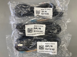 ★未開封 3本セット★ 電源ケーブル AC電源ケーブル パソコン用 液晶モニター用 ACケーブル 3P-3P 変換プラグ付き DELL 02T530 電源コード