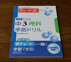 チャート式シリーズ 基礎からの中３理科準拠ドリル　数研出版 