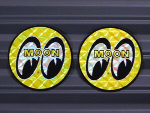 ◆送料\110◆【MOONEYES・ムーンアイズ】※《アイボール プリズムステッカー・直径40mm ／ 2枚セット》　DM058