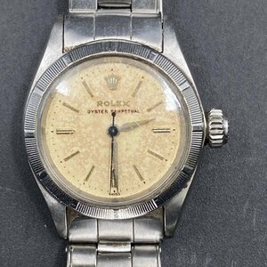 R102 可動 ROLEX 6623 ロレックス オイスターパーペチュアル リベットブレス 自動巻き レディース エンジンターンドベゼル 純正ベルト