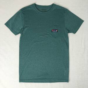 Patagonia パタゴニア Tシャツ 胸ポケット Sサイズ スリムフィット 半袖 グリーン