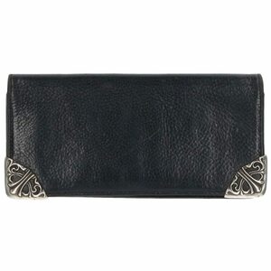 クロムハーツ Chrome Hearts LNG SNGL FLD TIPS/シングルフォールド レザーウォレット財布 中古 NO05