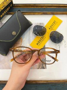 送料無料 MOSCOT モスコット ARTHUR サングラス 伊達眼鏡 2way レンズ 2点 日焼け止め フルリム 小顔 未使用 50mm TT102