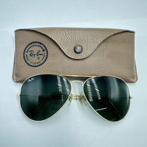 M180-I37-3885 Ray-Ban レイバン B&L ボシュロム ティアドロップ サングラス メンズ ゴールドカラーフレーム 62□14 アイウェア ①