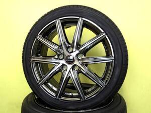 S3777 新品 4本 シュタイナー SF-G 6.5J +53 5H 114.3 SBCポリッシュ エンケイ製 中古 205/45R17 ヨコハマ フリード CR-Z ロードスター NC