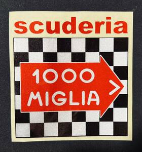 ★ scuderia 1000MIGLIA スクーデリアミッレミリア ステッカー/チェッカーフラッグ/アルファロメオ/フェラーリ/マセラッティ★