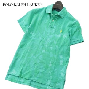 POLO RALPH LAUREN ポロ ラルフローレン 春夏 ポニー刺繍★ にじみ ムラ柄 総柄 半袖 鹿の子 ポロシャツ Sz.XS　メンズ　A3T05836_5#A