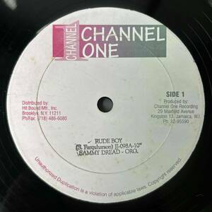 ★1982！Big Tune！別名Bad Boy A Fire M16！Ｍ-16 riddim！BのREAL ROCK inst.要check！【Sammy Dread - Rude Boy】10inch Channel One Re