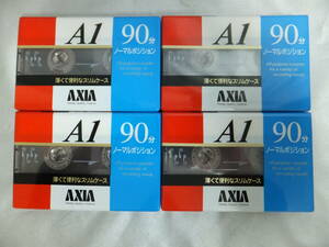 ♪ AXIA 富士写真フィルム A1 90分ノーマルポジションカセットテープ4本セット　※未使用未開封保存品