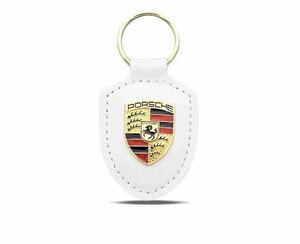 PORSCHE ポルシェ クレスト キーホルダー白