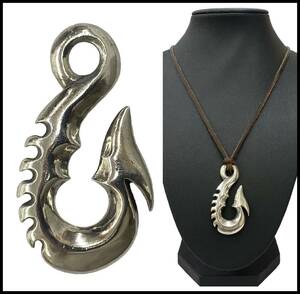 Bill Wall Leather ビルウォールレザー BWL シルバー Fish Hook ラージ フィッシュフック 釣り針 ペンダントトップ チャーム ネックレス