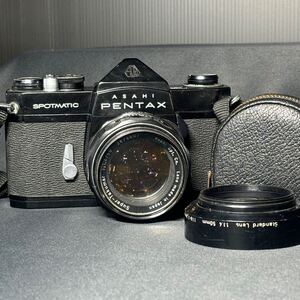 ASAHI PENTAX ペンタックス SPOTMATIC SP 一眼レフ フィルムカメラ ブラック/レンズ Super-Takumar 1:1.4/50 空シャッターOK 動作未確認 