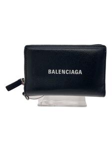 BALENCIAGA◆コインケース/レザー/BLK/無地/メンズ/640540・1090・S・203437