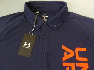 UNDER ARMOUR GOLF アンダーアーマー ゴルフ 吸汗速乾 抗菌防臭 ストレッチ ボタンダウン半袖シャツ　2XL　紺