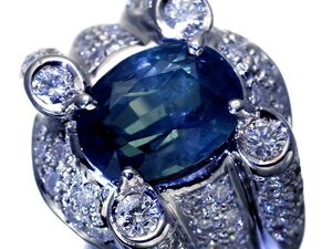 1円～【ジュエリー極】超極上品 特大極上天然アレキサンドライト4.607ct＆天然ダイヤ1.27ct 超高級K18WGリング GRJソ h7072gml【送料無料】