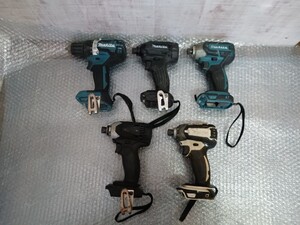 makita マキタ インパクト　 インパクトドライバ　まとめ　5点　TD146DX2 TS141D TD149D DF484D 電動工具　ジャンク