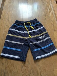 SPAZIO スパッツィオ ハーフパンツ フットサル サッカー パンツ ズボン ボンフィン柄 新品 メンズ S スポーツ ウェア スウェット 紺色