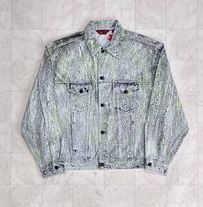 【新品】Supreme シュプリーム【Crackle Denim Trucker Jacket】23AW クラックル デニムトラッカージャケット Mサイズ