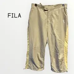 【FILA 】ベージュ トレーニングパンツ　スポーツ　クロップド丈　ゆったり