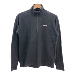 patagonia パタゴニア SYNCHILLA シンチラ ハーフジップ フリースジャケット アウトドア ブラック (メンズ M) 中古 古着 S2881