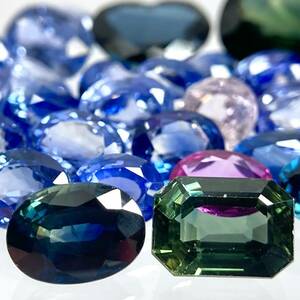 ●天然サファイア32点おまとめ●j 25ct 裸石 宝石 Sapphire sapphire サファイア コランダム 藍玉 jewelry ジュエリー ③