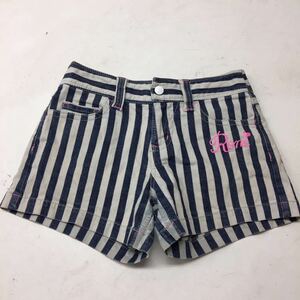 送料無料★RONI JEANS ロニジーンズ★ショートパンツ 女の子 キッズ 子供Lサイズ 140-150★ストライプパンツ#30827sae