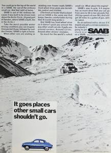 稀少！1960年代サーブ広告/Saab/スエーデン/北欧車/旧車/Z