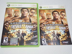 xbox360★WWE LEGENDS OF WRESTLEMANIA 海外版 北米版★箱付・説明書付・ソフト付