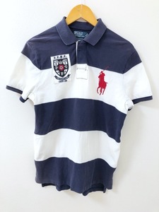 Polo by Ralph Lauren（ポロバイラルフローレン）ワッペン付き　ビッグポニー　ボーダー　 ポロシャツ【E3932-007】