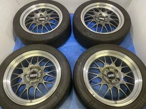 ■レア美品希少マツダRX-7(FD3S)RZ純正オプションBBS鍛造アルミホイール17インチ8J8.5J+50 114.3/5_BS245/45R17ポテンザアドレナリンRE004