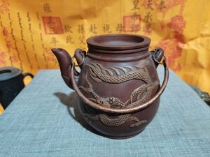 極細工 旧蔵 宜興紫砂壺 名家手作壺 茶壺 煎茶道具 茶具 茶道品 置物 擺件 中国美術 装飾 収蔵 コレクションsux159