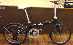 要メンテナンス 現状品 ダホン ルート DAHON route ブラック 7段変速 ドロヨケ&スタンド付 アルミフレーム ２０インチ 折りたたみ自転車