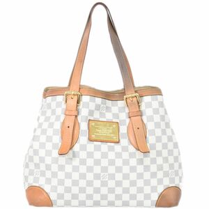 本物 ルイヴィトン LOUIS VUITTON LV ハムステッド MM ダミエ アズール トートバッグ ハンドバッグ ホワイト N51206