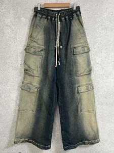 rick owens drkshdw デニムカーゴパンツ　jumbo cargo pants