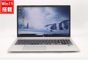 良品 フルHD 15.6型 HP ProBook 450G8 Windows11 第11世代 i5-1135G7 8GB NVMe 512GB-SSD カメラ 無線 Office付 中古パソコン 管:1845w